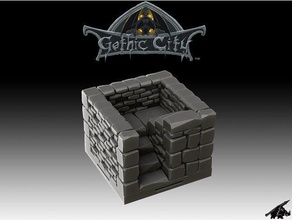 gothic city stairs join our patreons buildings structures 3d print model - Mito3D