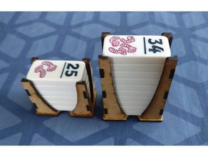 heckmeck pila de fichas titular la corte láser juegos boardgame accesorios pickomino 3d print model - Mito3D