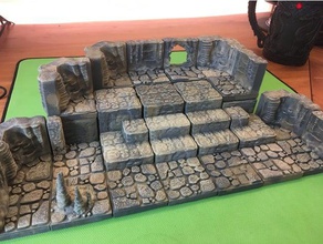 cavern riser blocks bases 2x2 openforge 20 compatible toy game accessories tile tiles dnd terrain dungeons dragons dwarvenforge openforge2 pathfinder tabletop gaming rpg 3d print model - Mito3D