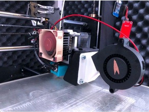 básica ventilador radial de montagem wanhao i3 3d a impressora partes refrigeração duto do duplicador plus 3d print model - Mito3D