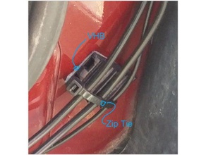 braçadeira do cabo adesivo clipe diy cabos clip suporte gestão de a energia solar vhb tape wiring ziptie zip empate 3d print model - Mito3D