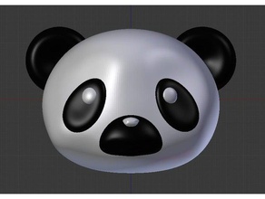urso panda cabeça animais brinquedos 3d print model - Mito3D