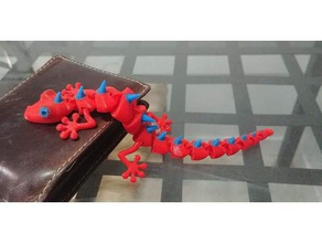 lizard dual eyes & spikes 3d print model - Mito3D
