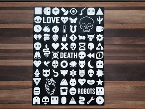 amam a morte de robôs arte netflix 3d print model - Mito3D