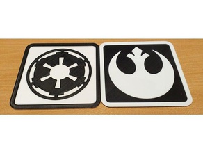 rebel empire coasters galactic alliance 3d print model - Mito3D