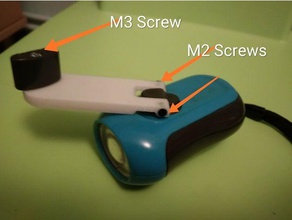 linterna dinamo fuerte manivela de reemplazo la para partes led verde recambio receptor antorcha 3d print model - Mito3D