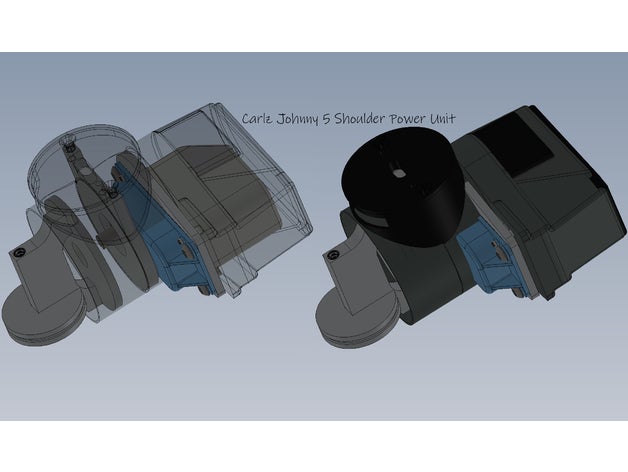 carlz johnny 5 left shoulder power unit carl johny 3D print model - Mito3D