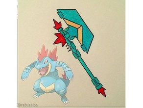 feraligatr balta axe pokemon kılıç silah 3d print model - Mito3D