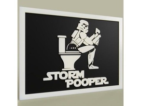 starwars tempestade pooper stormtrooper wc 2d a arte 2dart Arte de parede divertido engraçado lol pintura star wars storm trooper 3d print model - Mito3D