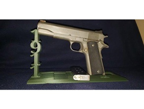 1911 stand government size sport outdoors display gun pistol 3d print model - Mito3D