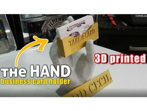 hand business card holder signs logos desk name nameplate 3d print model - Mito3D