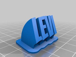 levi nameplate office customized 3d print model - Mito3D
