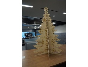 láser de corte árbol navidad decoración lasercut 3d print model - Mito3D