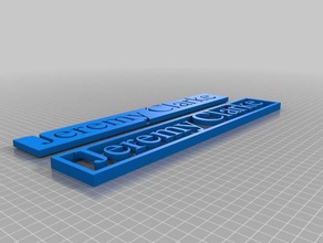 jeremy plate 2 signs logos customized 3d print model - Mito3D