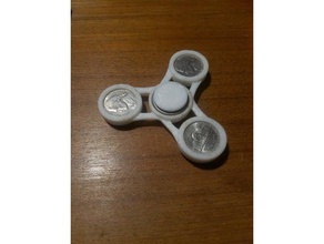 fidget spinner monedas de cinco centavos los juguetes juegos 3d print model - Mito3D