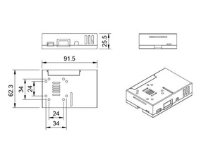 raspberry pi model 3 vaka görüntüler 3d baskı case 3d print model - Mito3D