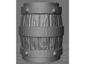 wooden barrel 3d printing dungeons dragons fantasy keg scatter terrain tabletop rpg wargaming 3d print model - Mito3D