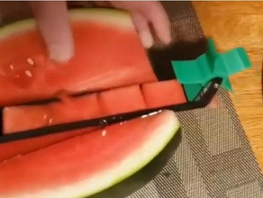 watermelon cube slicer kitchen dining melon cuber windmill 3d print model - Mito3D
