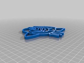 grateful dead rose sólo de esquema 3d impresión 3d print model - Mito3D