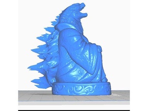 godzilla buddha Dornen tv-Film-Sammlung Skulpturen remix 3d print model - Mito3D
