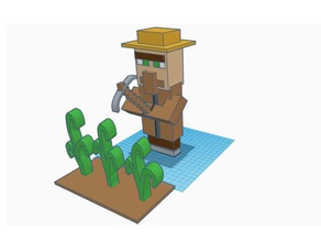 minecraft ciftci herramientas agricultor 3d print model - Mito3D