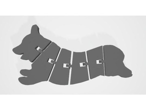 flexi corgi 3d drucken Hund flexibel link links Ort welsh 3d print model - Mito3D
