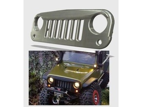 axial scx10 jeep jk Kühlergrill komplett mechanisch ist - Spielzeug burnie222 rc3drissa rubicon scx10ii 3d print model - Mito3D