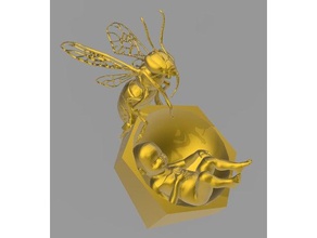 monumento a las abejas la abeja conmemorativo 3d print model - Mito3D