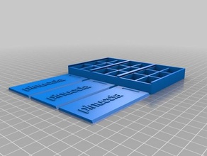 meine angepasste stapelbar multi box schieben Deckel-text-Fächer Organisation 3d print model - Mito3D