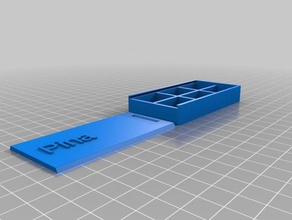 my customized stackable multi box slide lid text compartments organization 3d print model - Mito3D