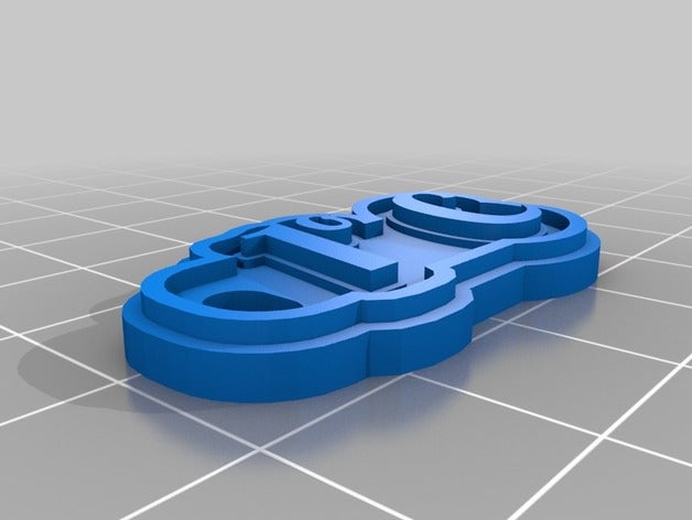 1c llavero de porte-clés personnalisé 3D print model - Mito3D