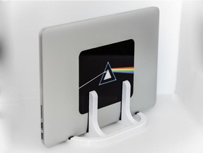 universel macbook ordinateur portable support vertical apple d'ordinateur minimaliste bureau 3d print model - Mito3D