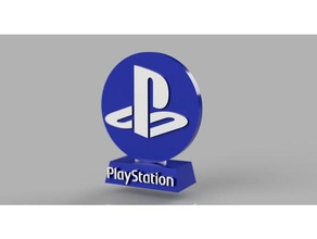 logo do playstation troféu sinais logotipos 3d print model - Mito3D