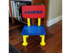 criança do tamanho de uma cadeira grande fundo crianças fezes brinquedo 3d print model - Mito3D