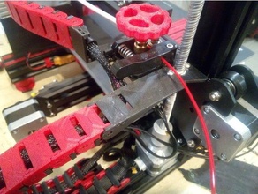 ender 3 de cadena cable extrusora montaje eje x 3d print model - Mito3D