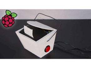 raspberry pi fortune teller impresora caja de comida para llevar electrónica 3d print model - Mito3D