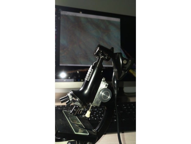 microscópio webcam adaptador para converter qualquer em digital microscopio microscopia usb 3D print model - Mito3D