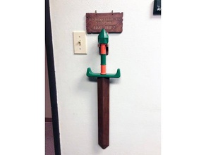links wooden sword props legend zelda link wood 3d print model - Mito3D