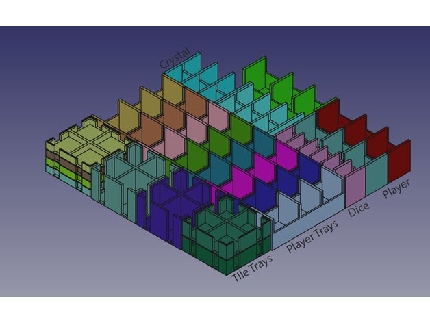 quodd eroi vassoi di stoccaggio giochi gioco da tavolo inserti 3D print model - Mito3D