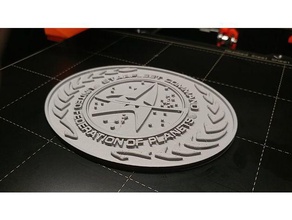 starfleet command-Plakette hobby 3d print model - Mito3D