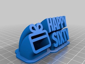 happy sixty office customized 3d print model - Mito3D