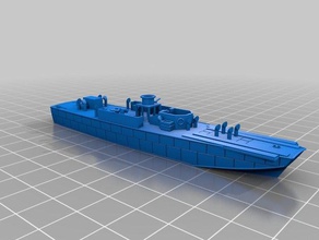 fairmile landing craft 1300 vehicles boat cruel seas wargaming 3d print model - Mito3D