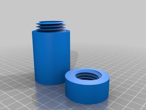 flask screw top containers 3d print model - Mito3D
