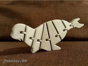 flexi seadog-Siegel Tiere artikuliert flexibel drucken Ort Meer Hund 3d print model - Mito3D