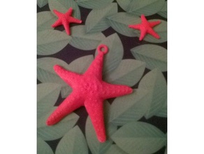 starfish decoration earrings pendant pla sea 3d print model - Mito3D