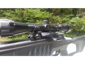 picatinny rail de luz montaje la linterna soporte para el led pistola aire comprimido rifle francotirador 3d print model - Mito3D