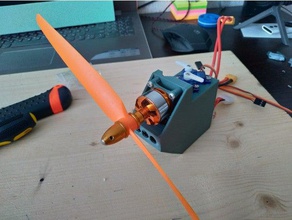 rc plane base powerpod 2212 brushless 9g servo lipo battery 3d print model - Mito3D