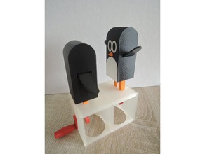 penguin fiesta juguete mecánico los juguetes cinética openscad 3d print model - Mito3D