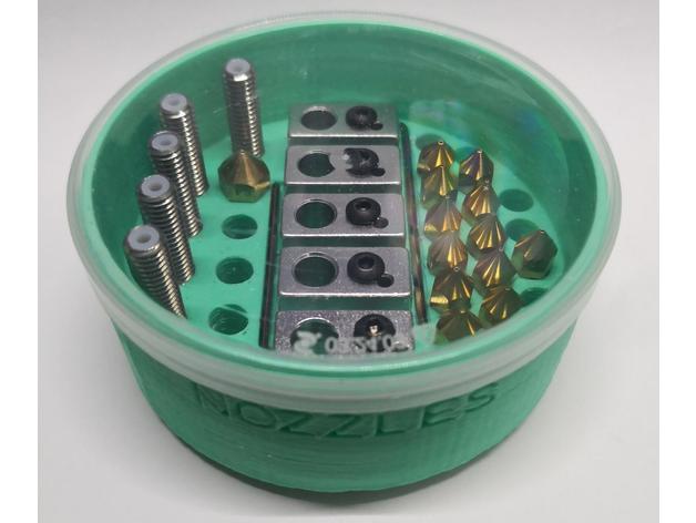 customizable pringles storage nozzles 3d printer accessories extruder openscad 3D print model - Mito3D