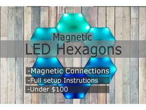 magnetic led hexagons 3d print model - Mito3D